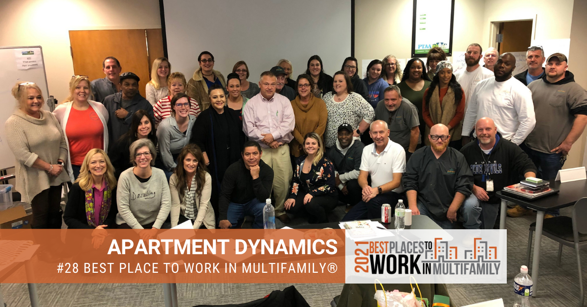 #28 Best Places to Work Multifamily® 2021 - Apartment Dynamics