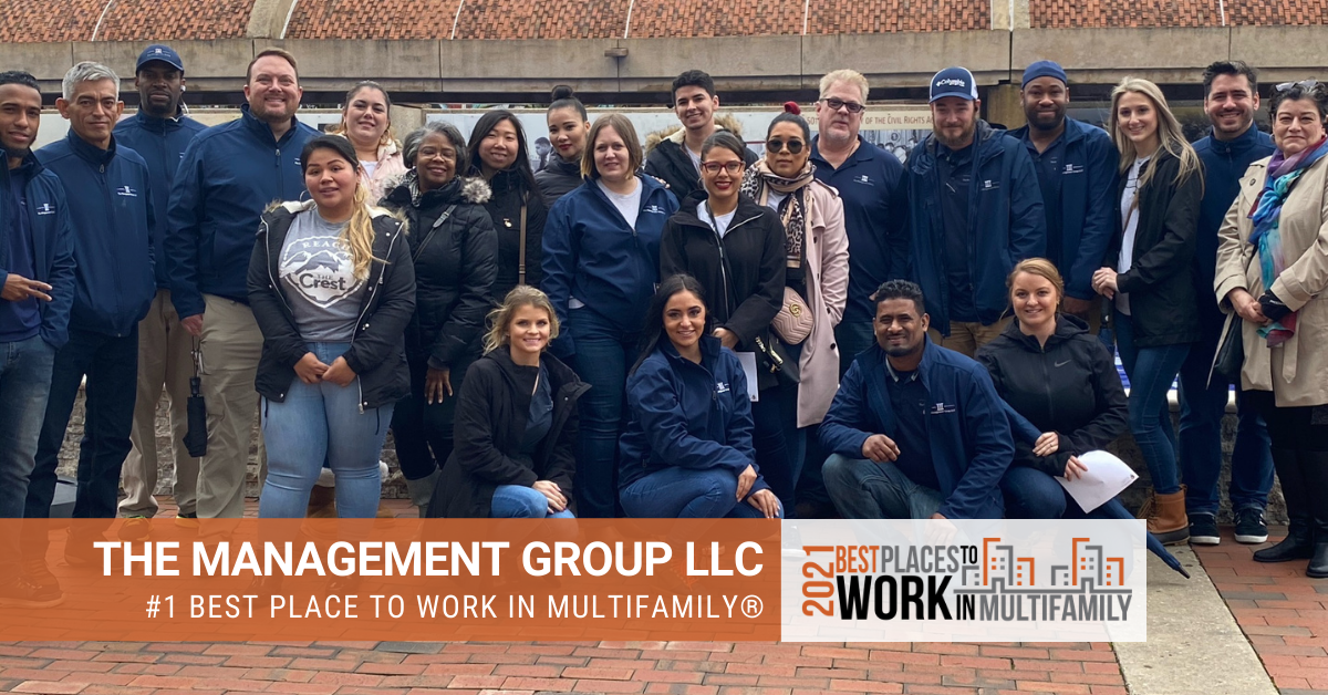 #1 Best Places to Work Multifamily® 2021 - The Management Group, LLC