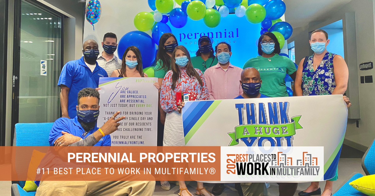 #11 Best Places to Work Multifamily® 2021 - Perennial Properties
