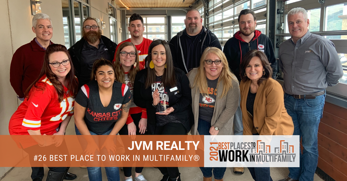 #26 Best Places to Work Multifamily® 2021 - JVM Realty