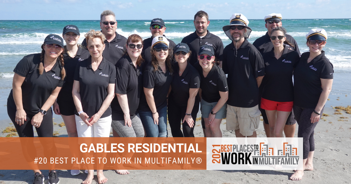 #20 Best Places to Work Multifamily® 2021 - Gables Residential