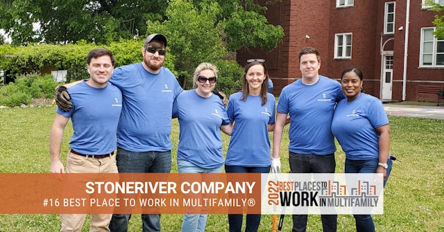 #16 Best Place to Work Multifamily® 2022 - Stoneriver Company