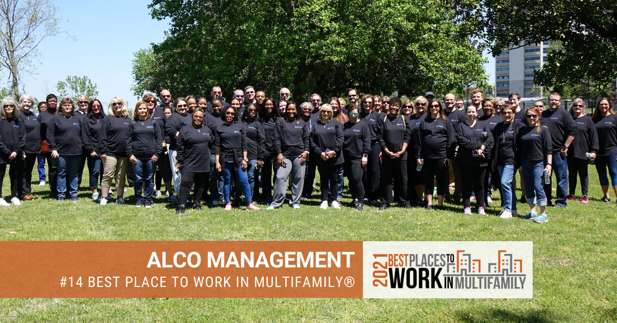 #14 Best Places to Work Multifamily® 2021 - ALCO Management, Inc.