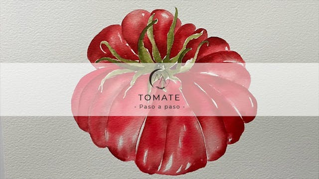 Tomate en acuarela- Clase de acuarela...