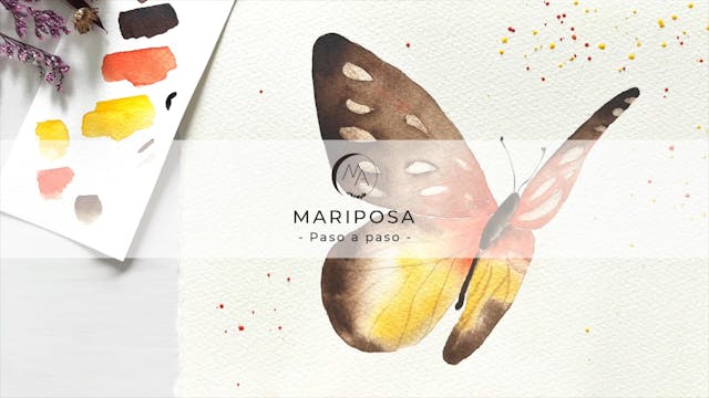 Mariposa en acuarela - Clase paso a paso