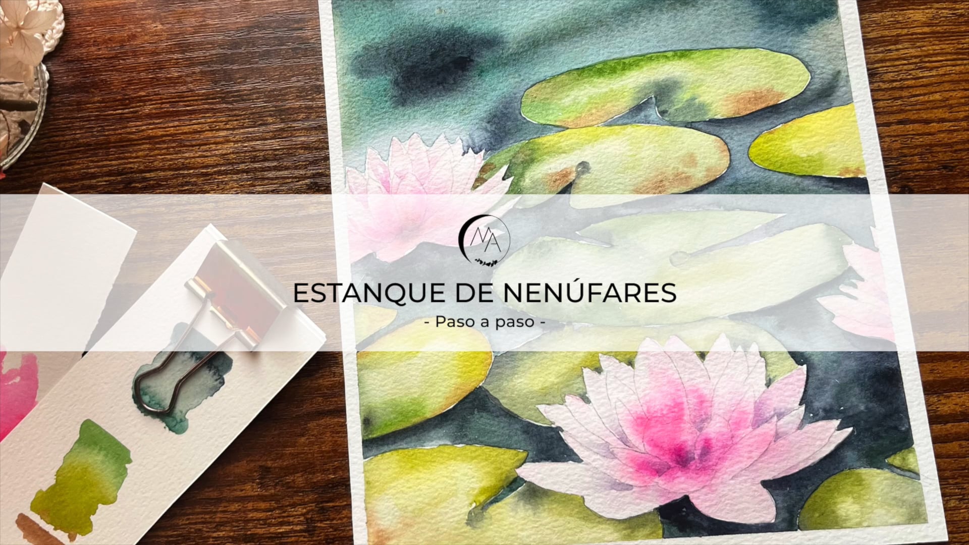 Nenufares en acuarela