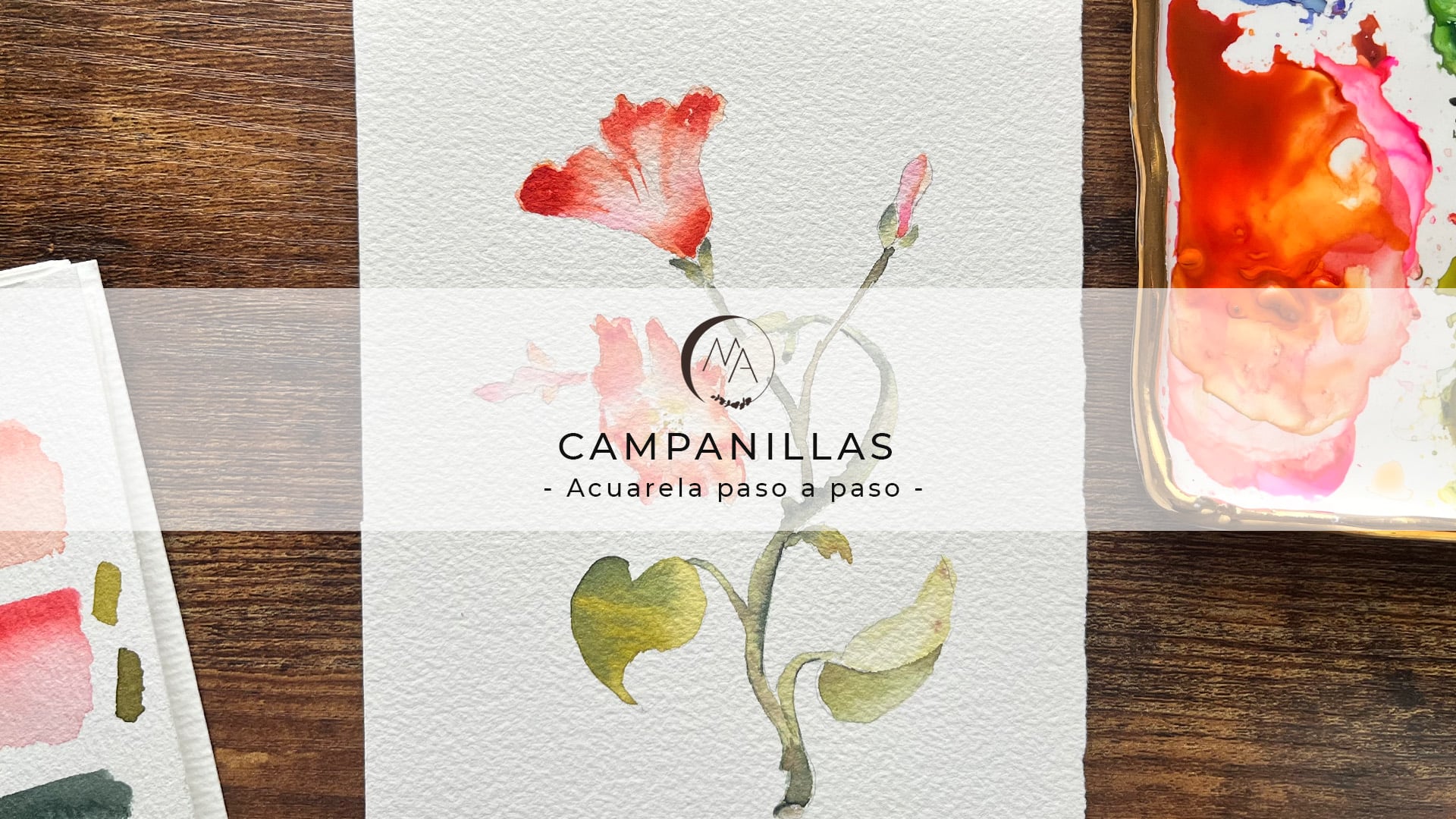 Campanillas en acuarela