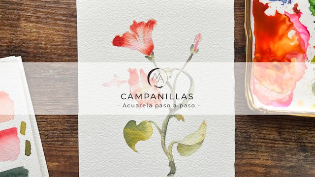 Campanillas en acuarela