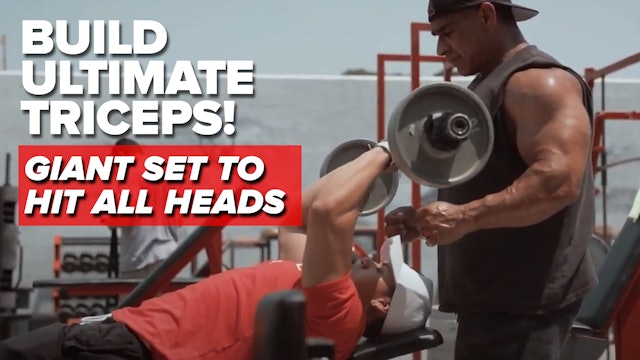 BUILD TRICEPS IN 1 SINGLE GIANT SET - HIT ALL HEADS
