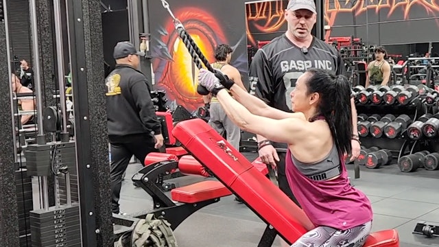 Big Back Training with NPC Masters Women's Physique Competitor, Lesley Timbol.