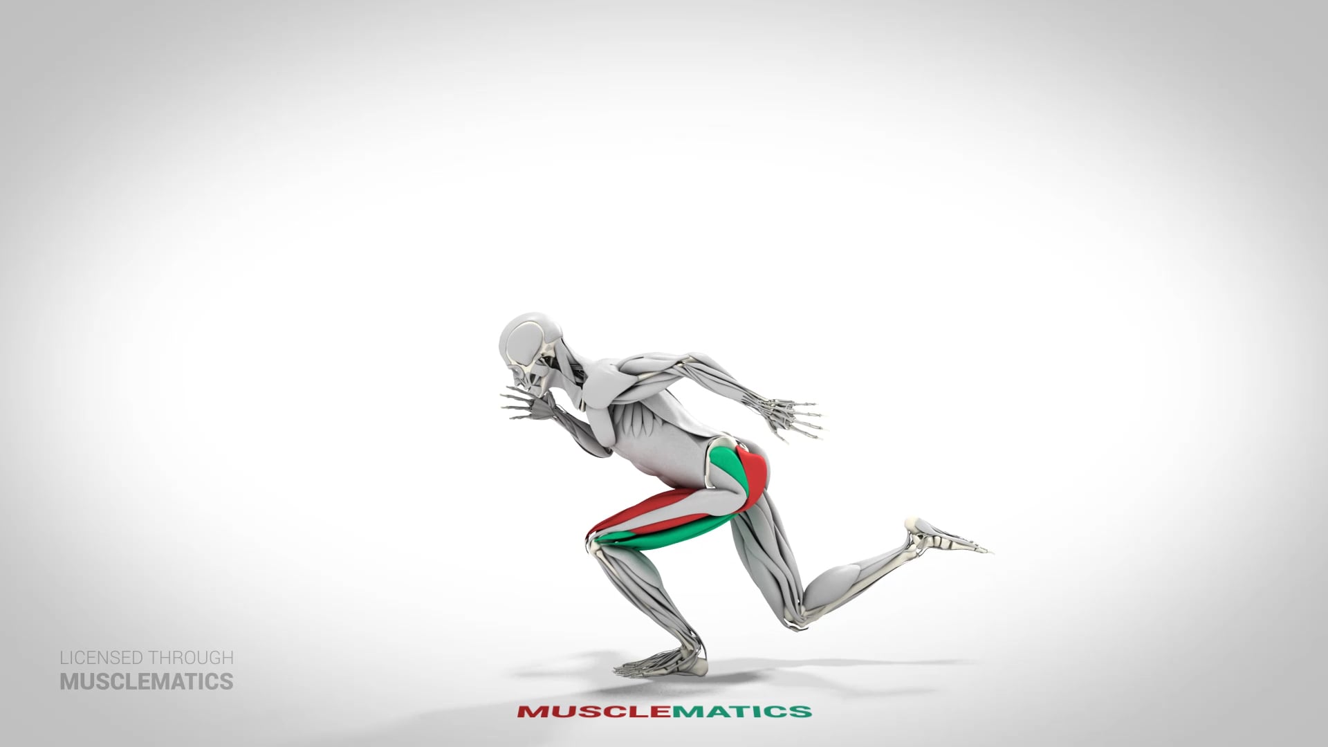 Skater Squat With Knee Raise - (View 1) - LEFT