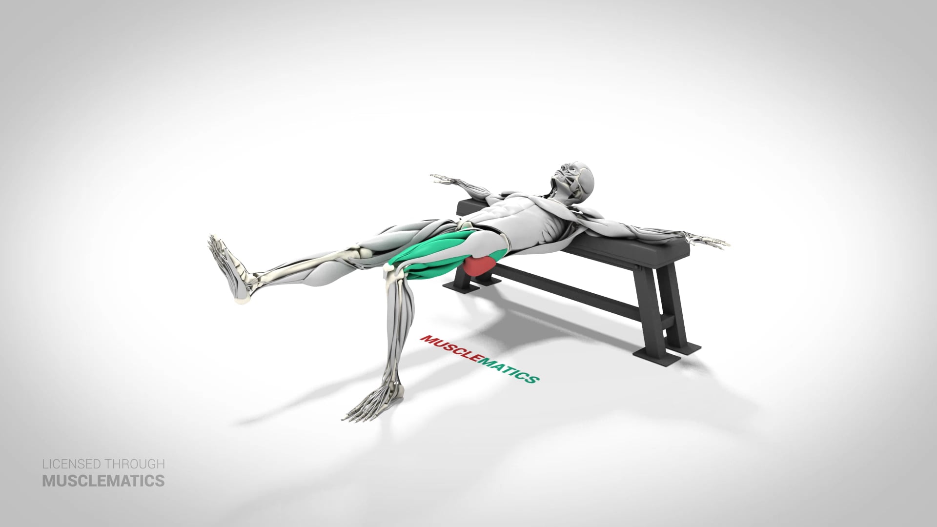 Single-Leg Incline Hip Thrust - (View 3) - LEFT