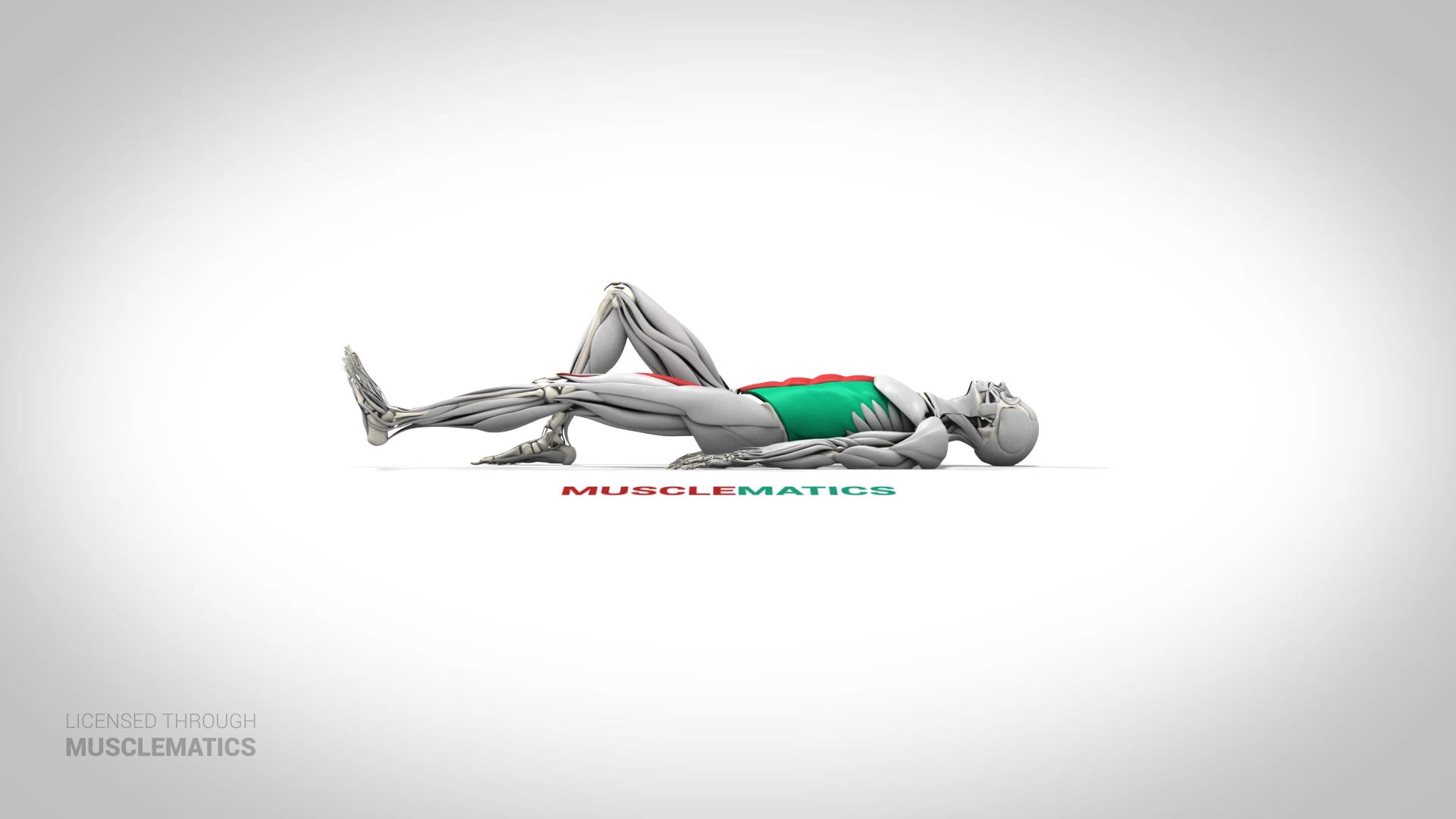 Bent-Knee Single-Leg Lowering With Extension - (View 1) - LEFT