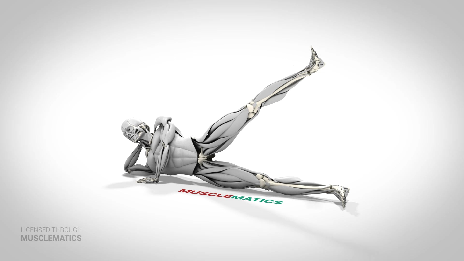 Floor Hip Abductions - (View 2) - LEFT