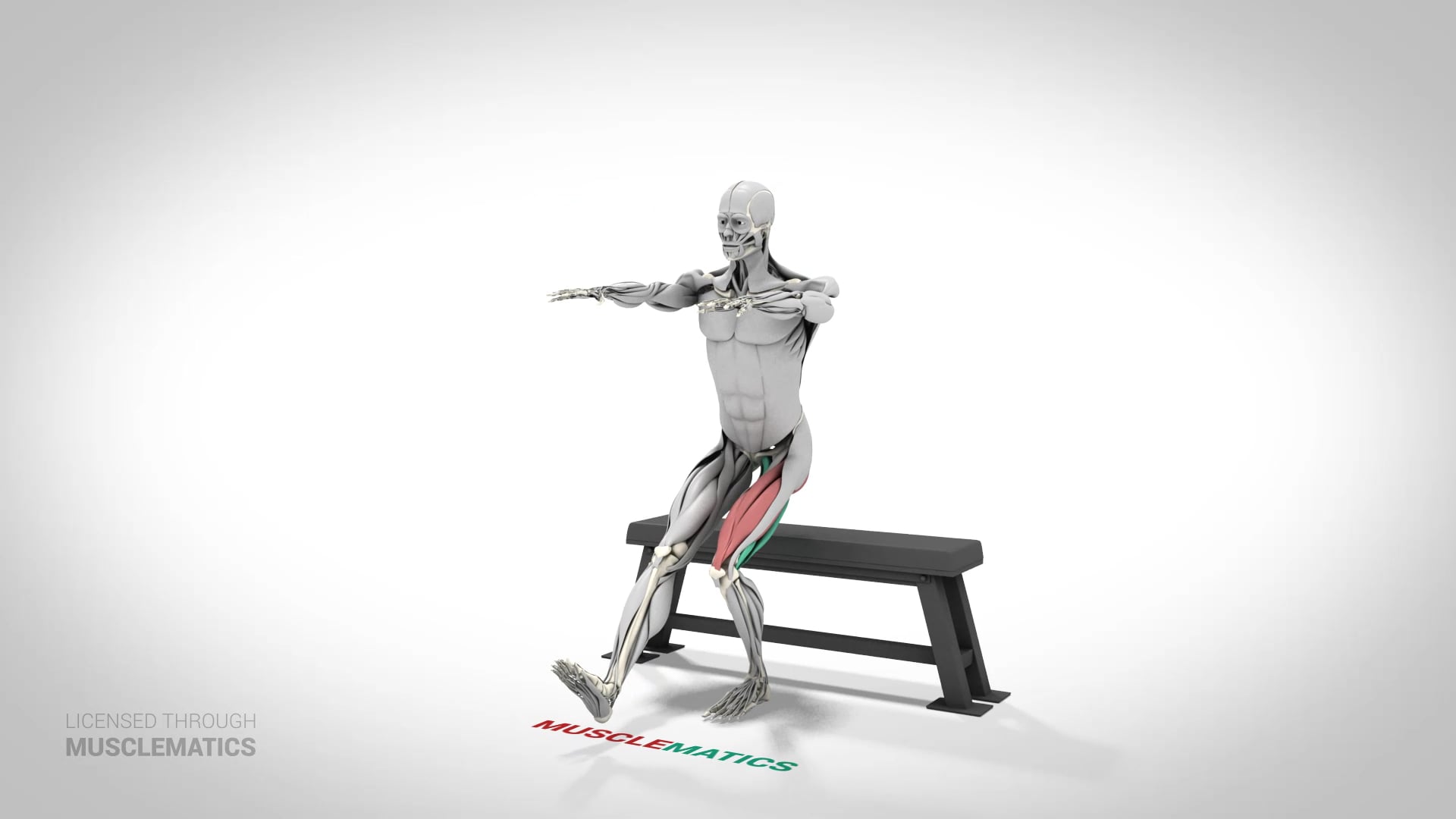 Single-Leg Box Squat - (View 1) - LEFT