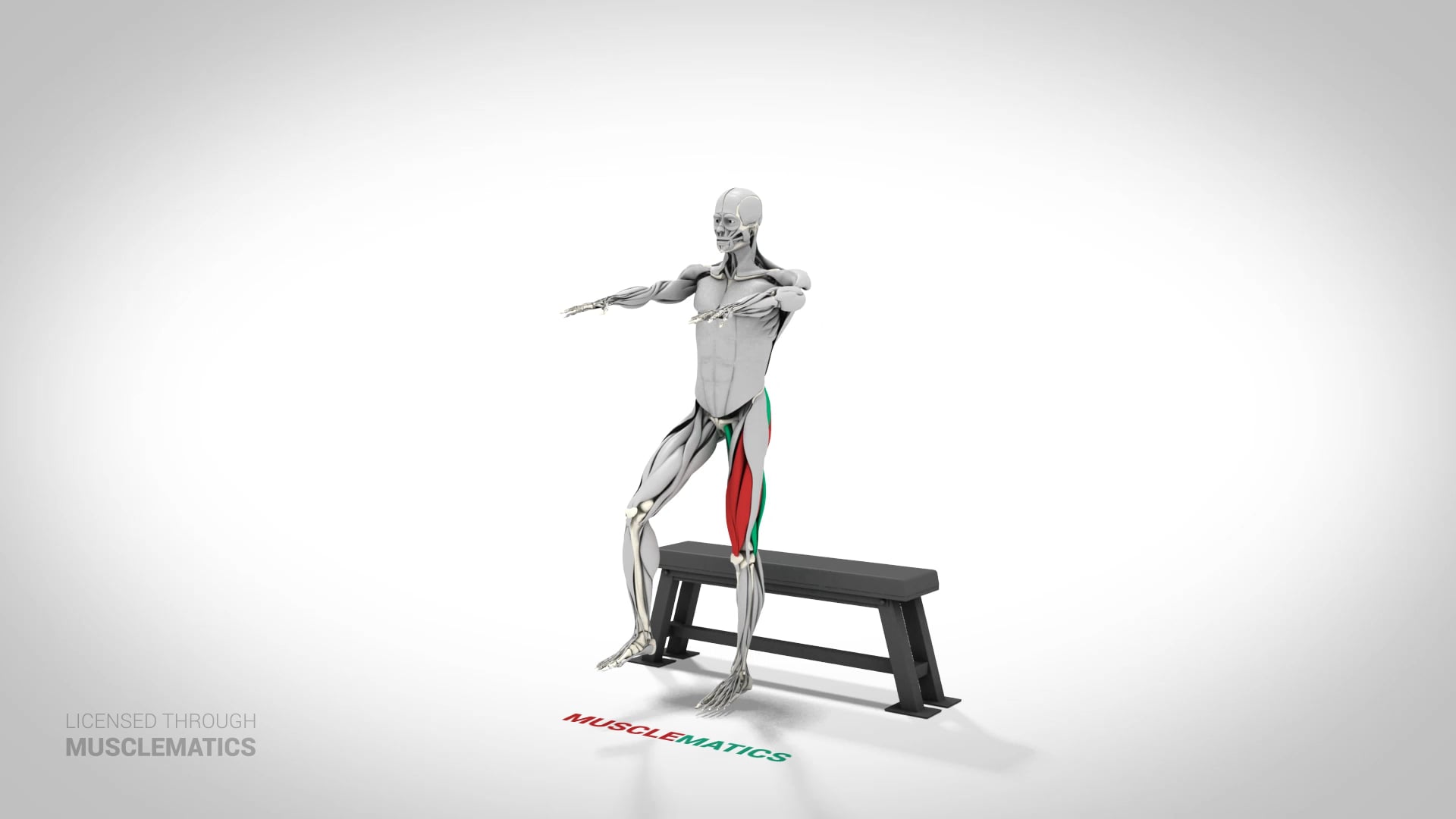 Jumping Single-Leg Box Squat - (View 1) - LEFT