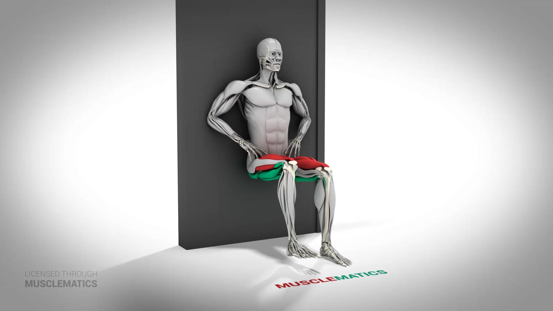 Wall Squat March - (All Views)