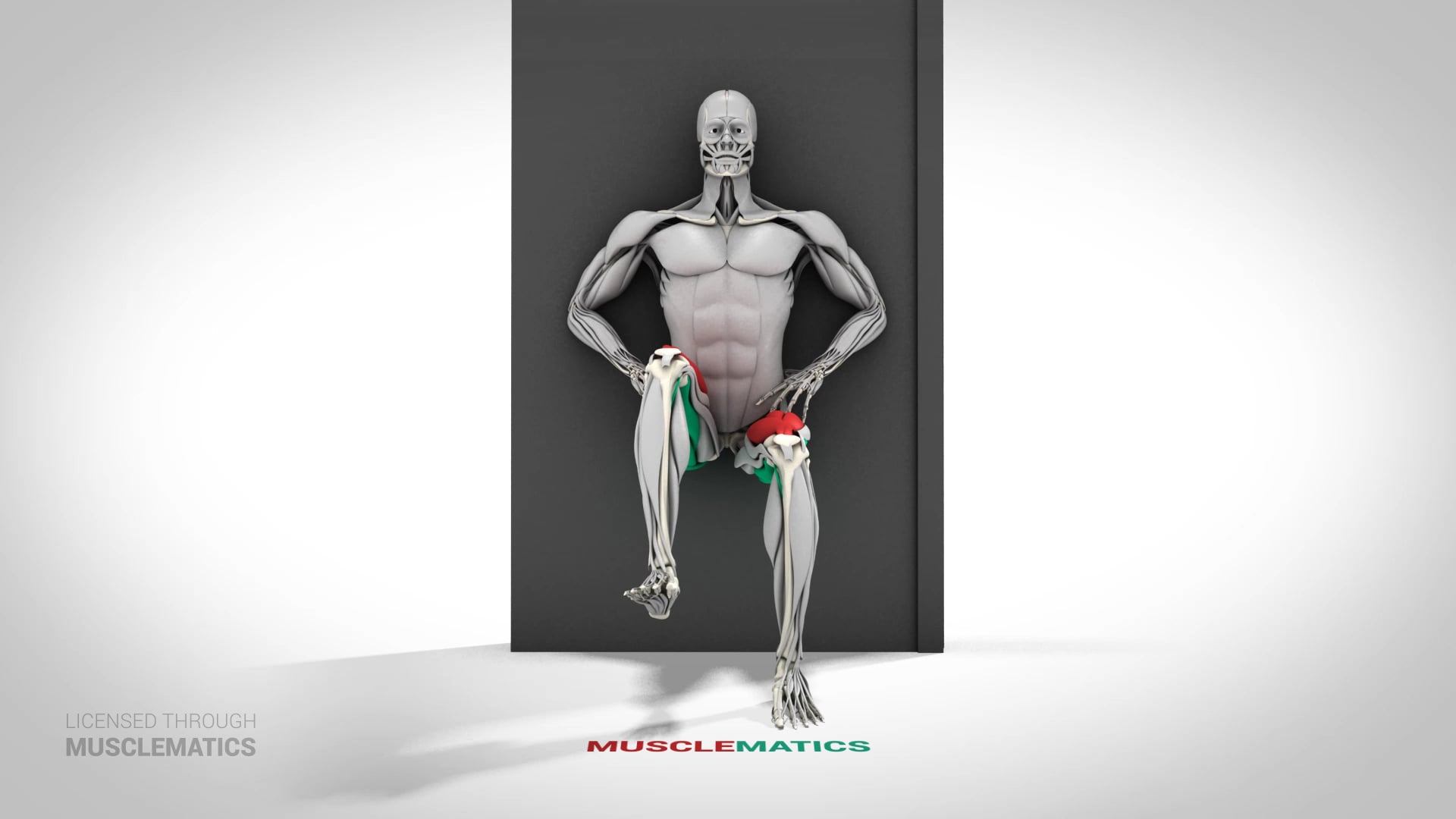 Wall Squat March - (View 3)