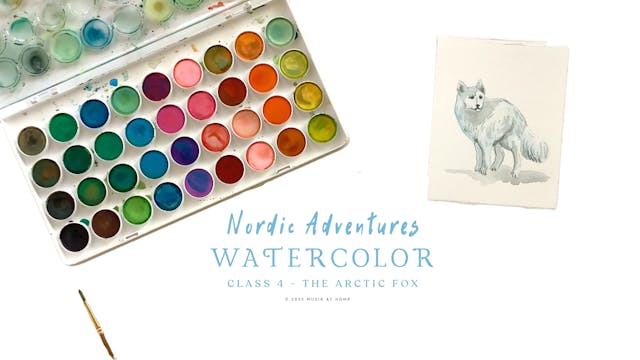 Nordic Adventures Watercolor: Arctic Fox