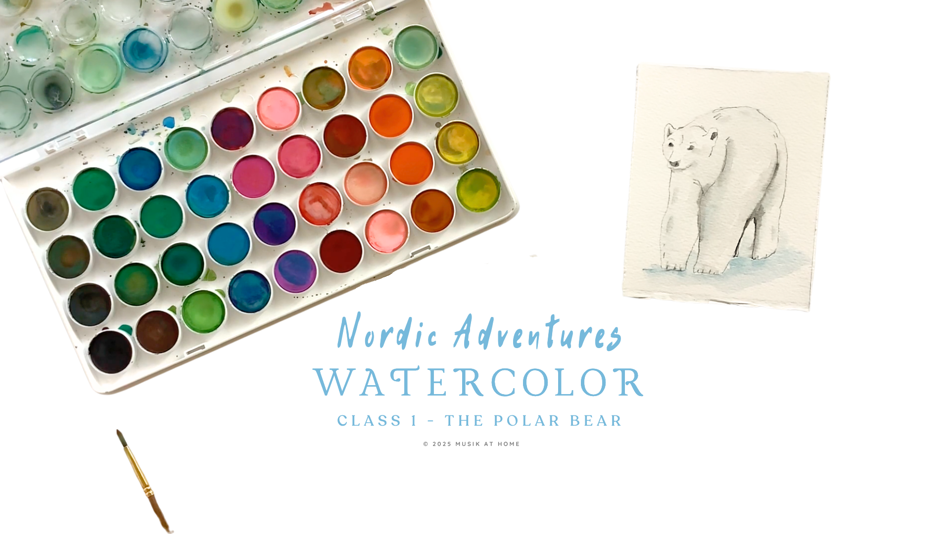 Nordic Adventures Watercolor: Polar Bear