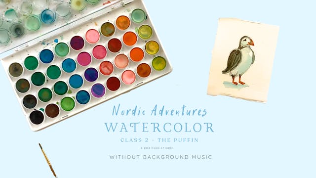 Nordic Adventures Watercolor: Puffin ...
