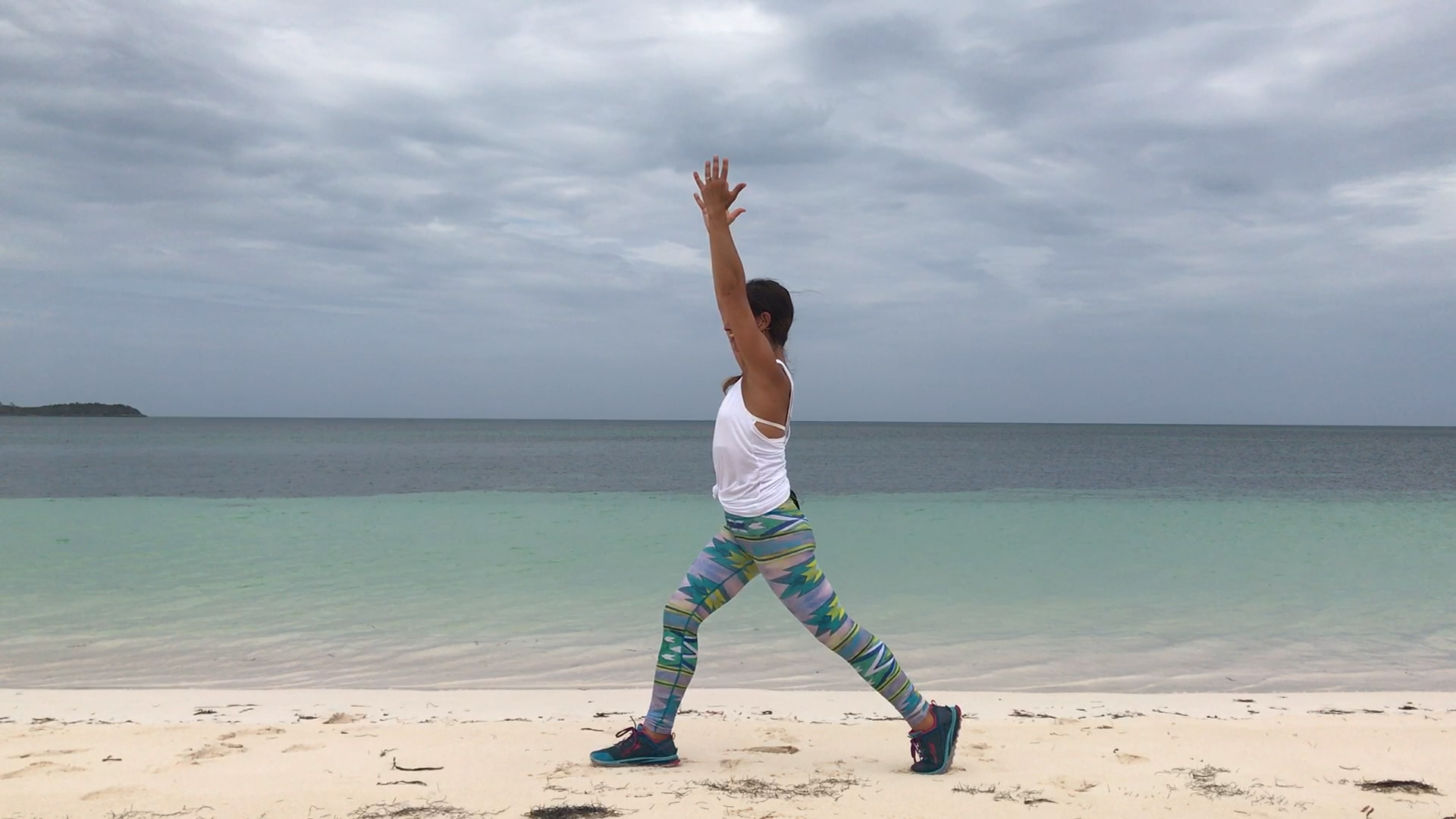 Foundation Training and Pilates Leg Wokout on the Beach from the Bahamas