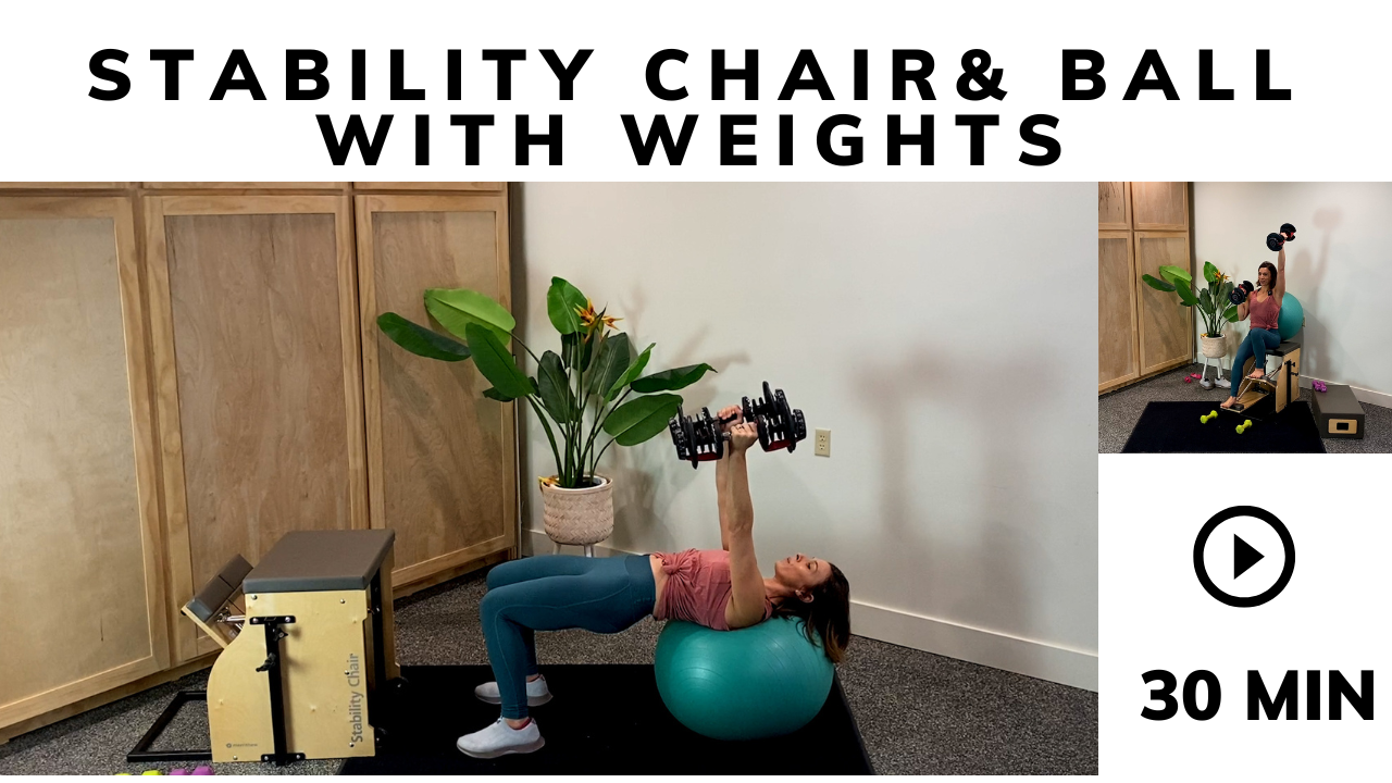 Stability Chair and Ball with Weights