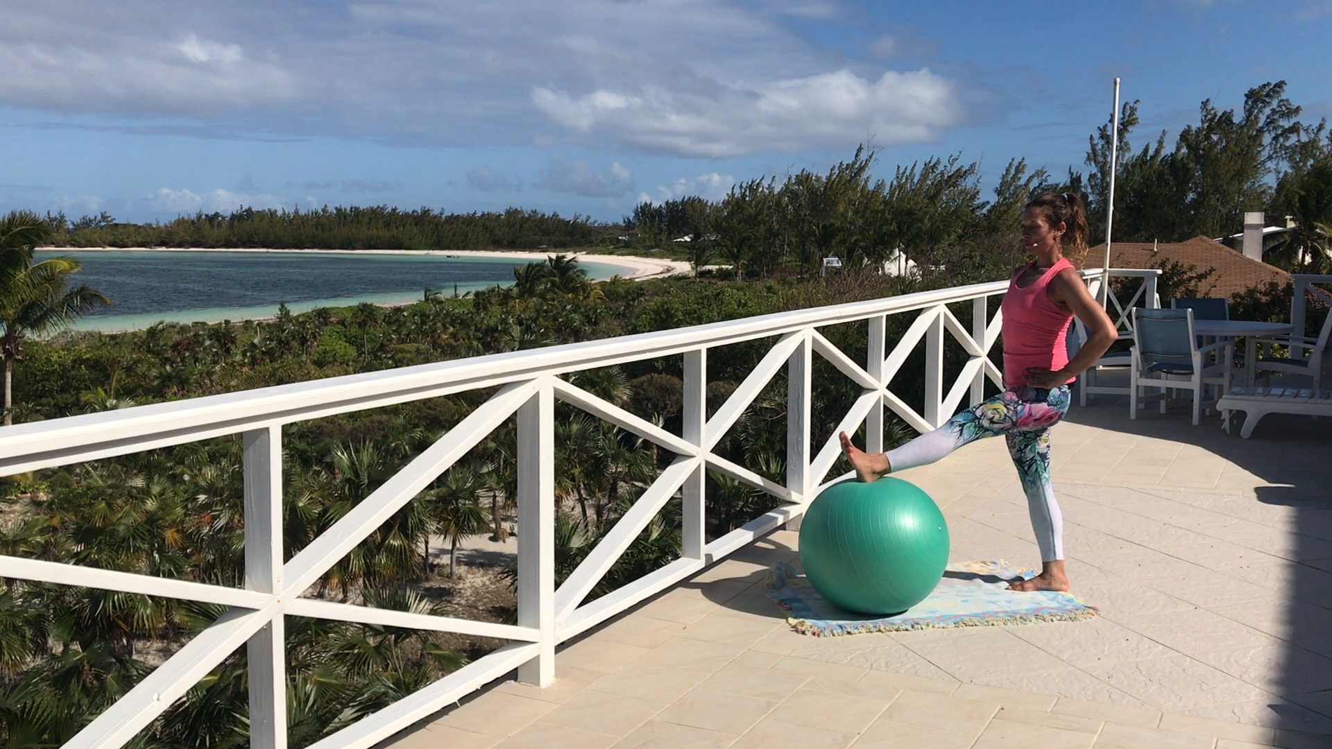 Tone in 10 Stability Ball Workout from the Bahamas