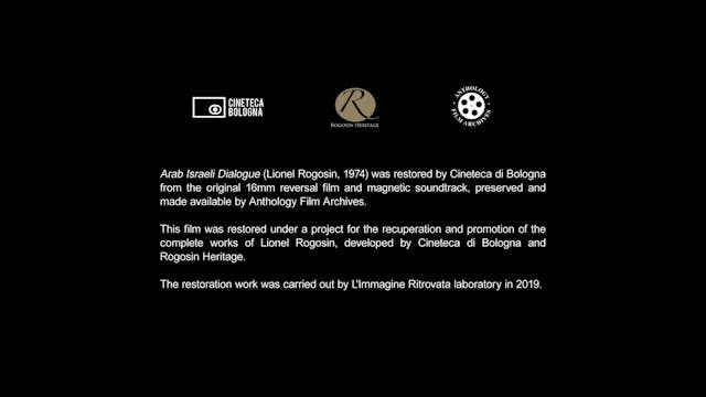 CINEMA RITROVATO 2021 - ArabIsraeliDialogue