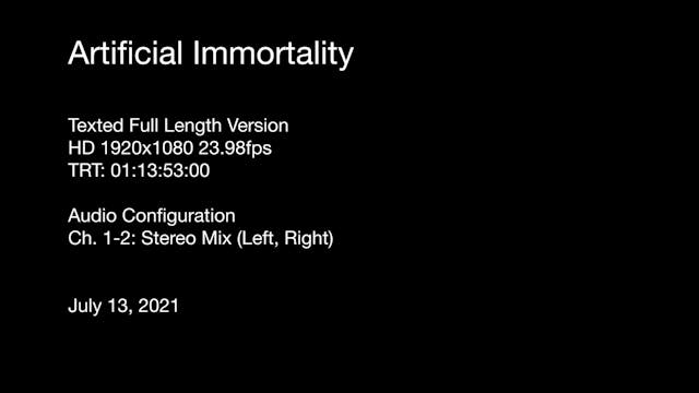 VISIONI DAL MONDO - INT- FILM - A.RTIFICIAL I.MMORTALITY