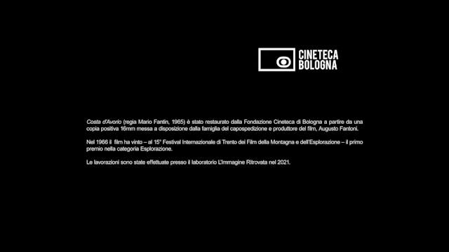 CINEMA RITROVATO 2021 - Costa d'Avorio