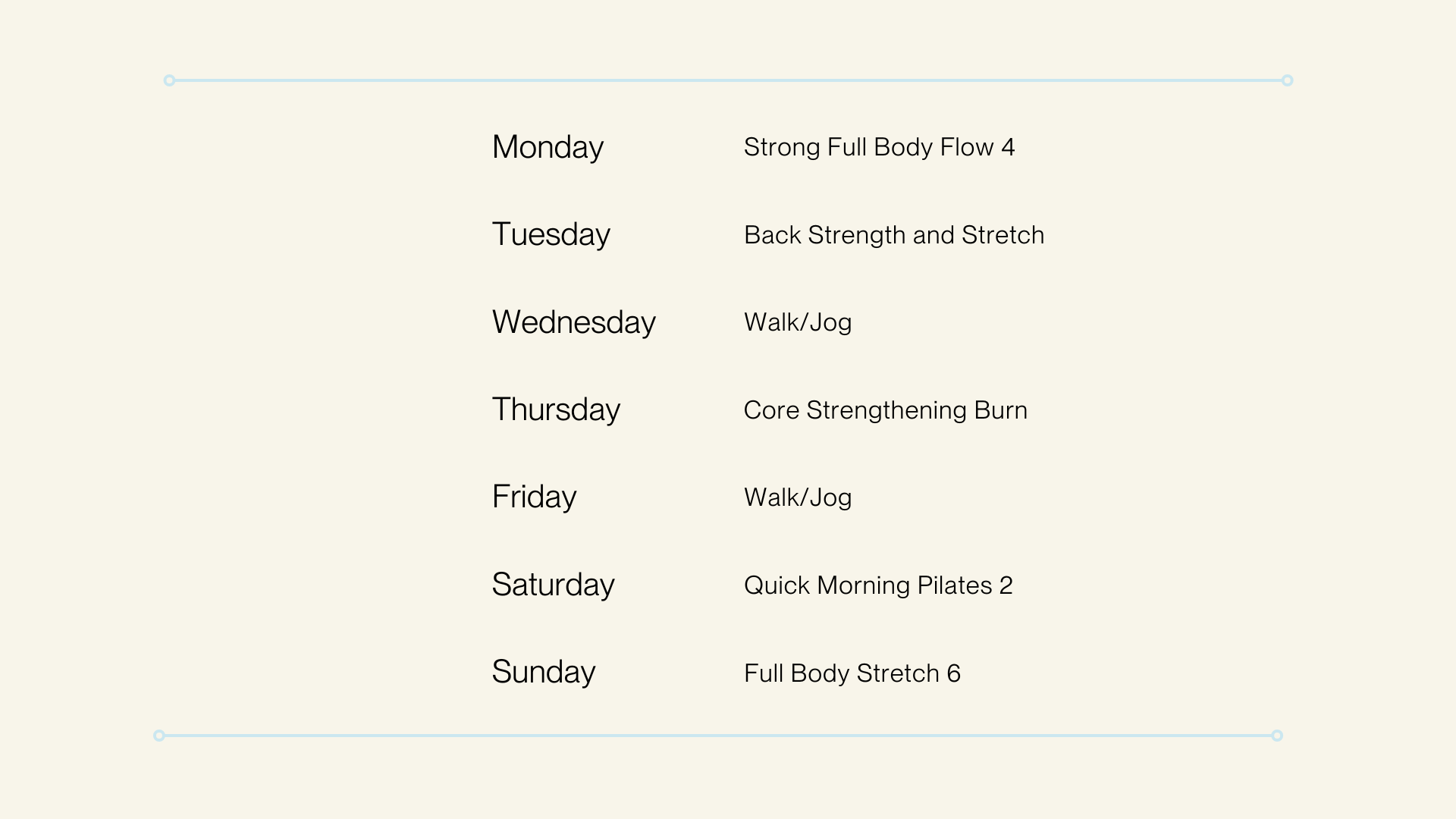 Week 4 Plan