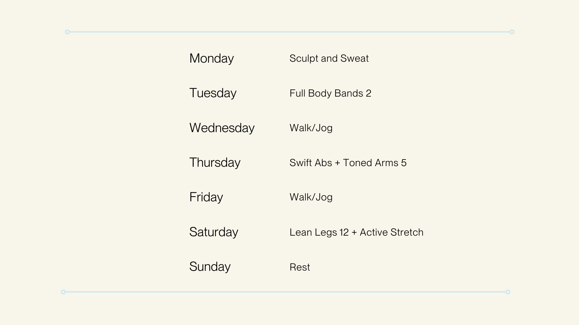 Week 1 Plan
