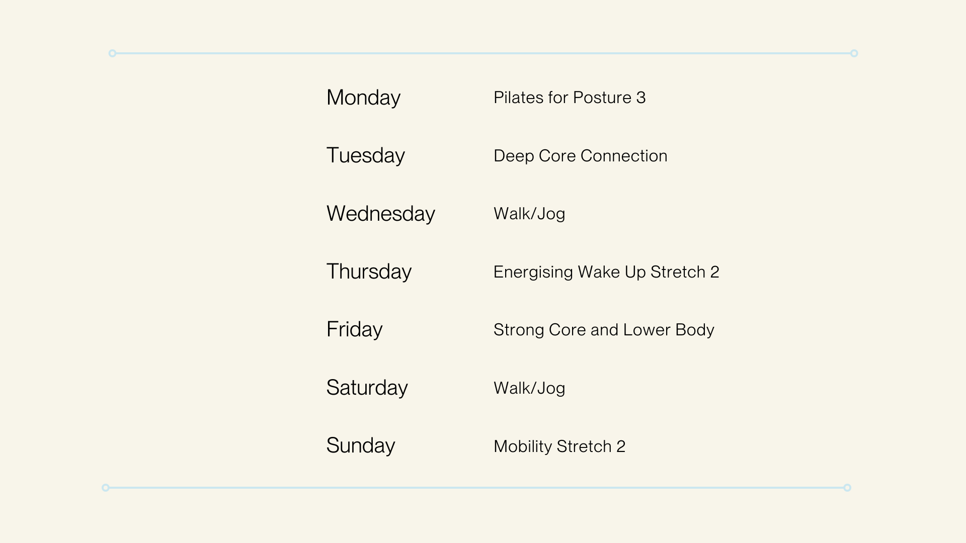 Week 3 Plan