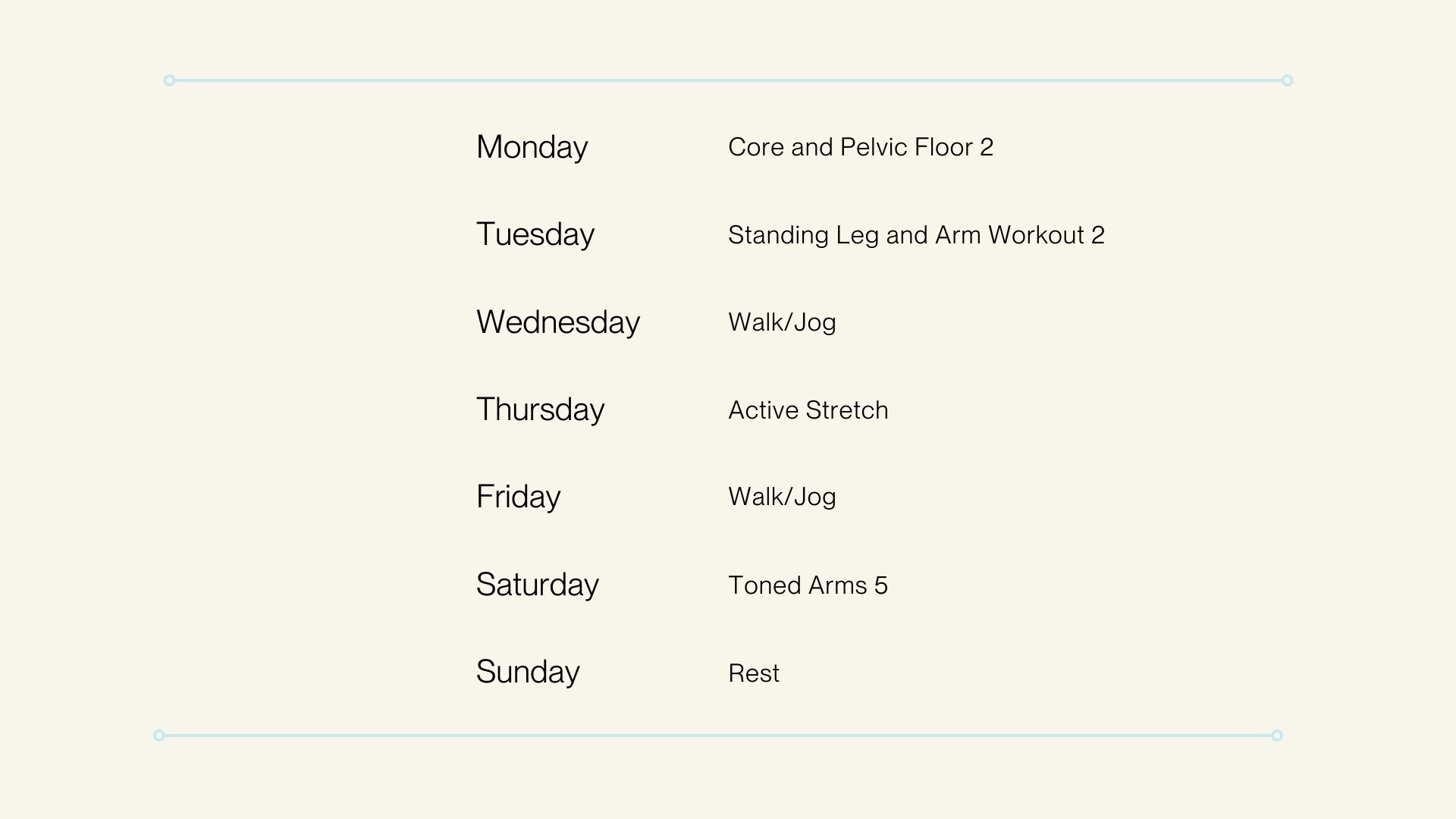 Week 5 Plan