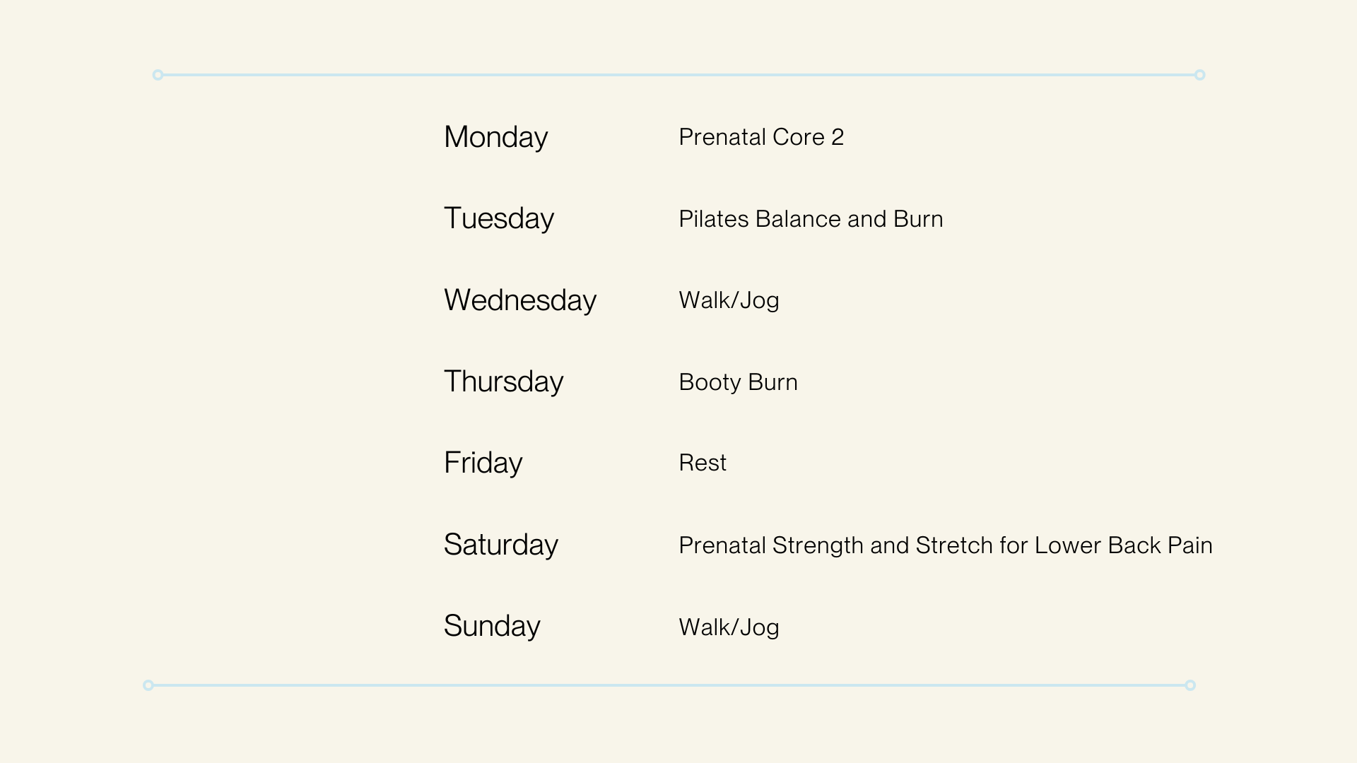 Week 6 Plan