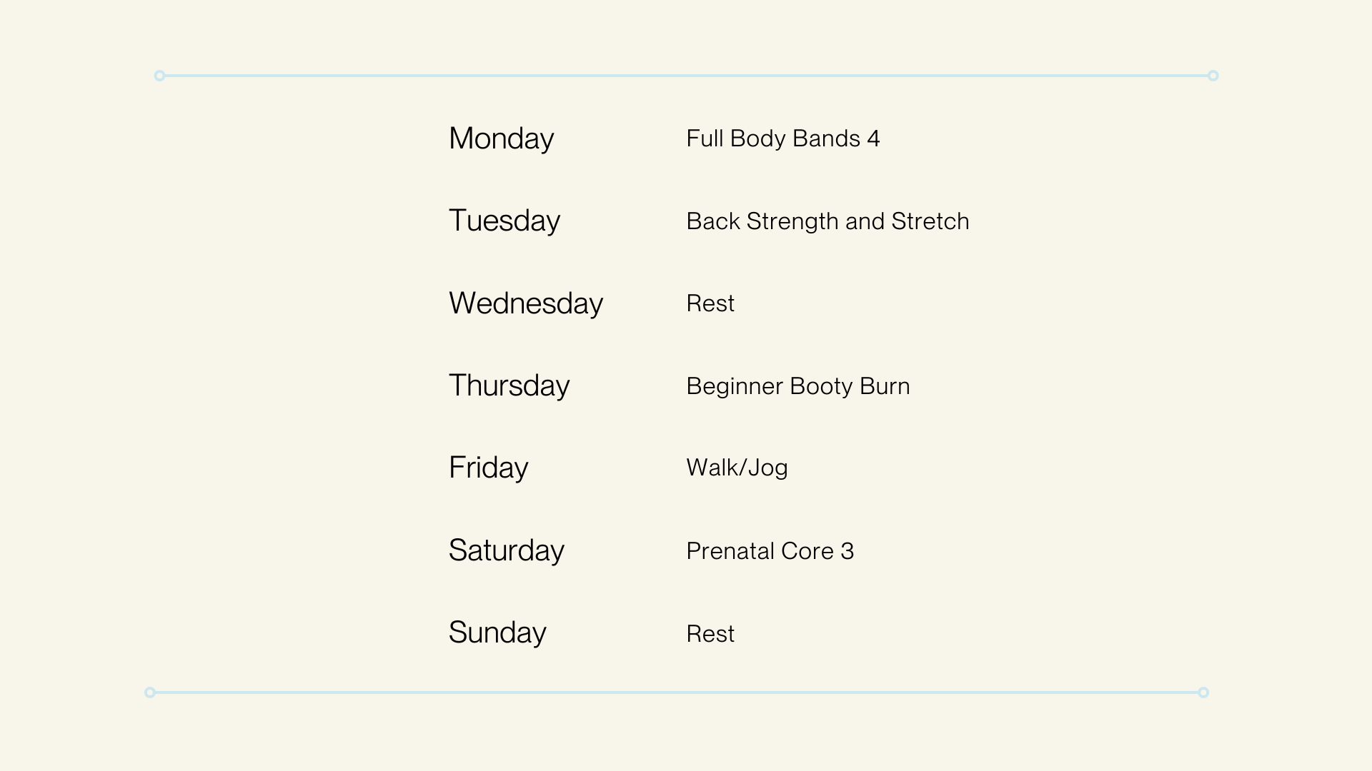 Week 8 Plan