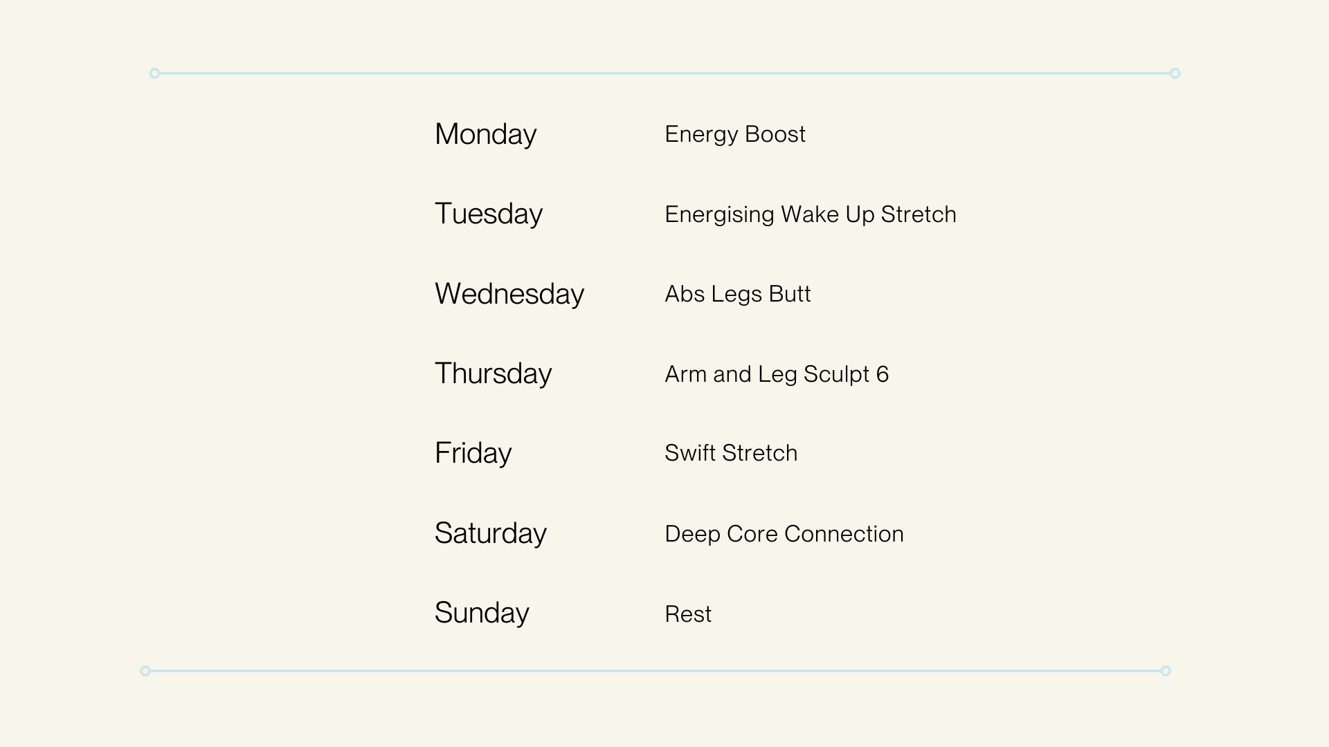Week 1 Plan