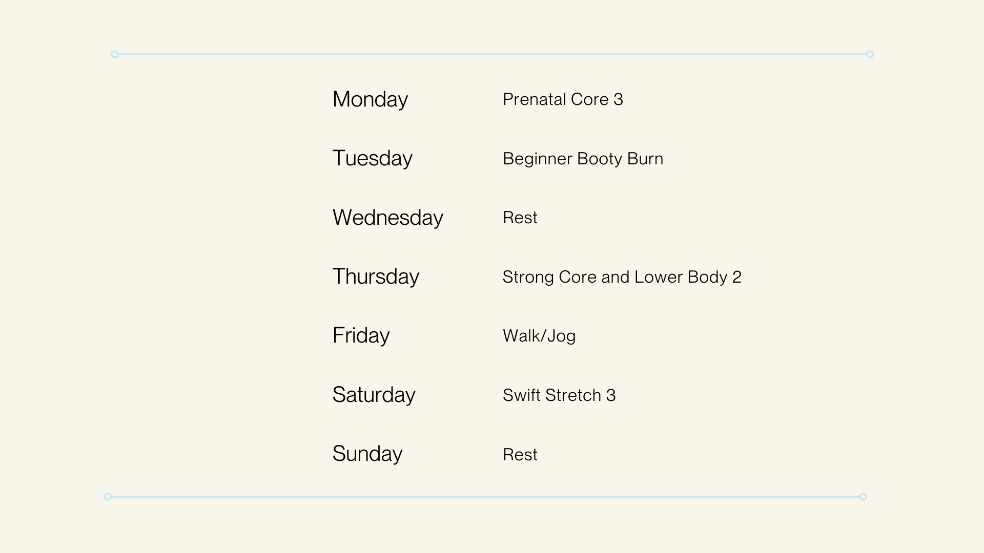 Week 28 Plan