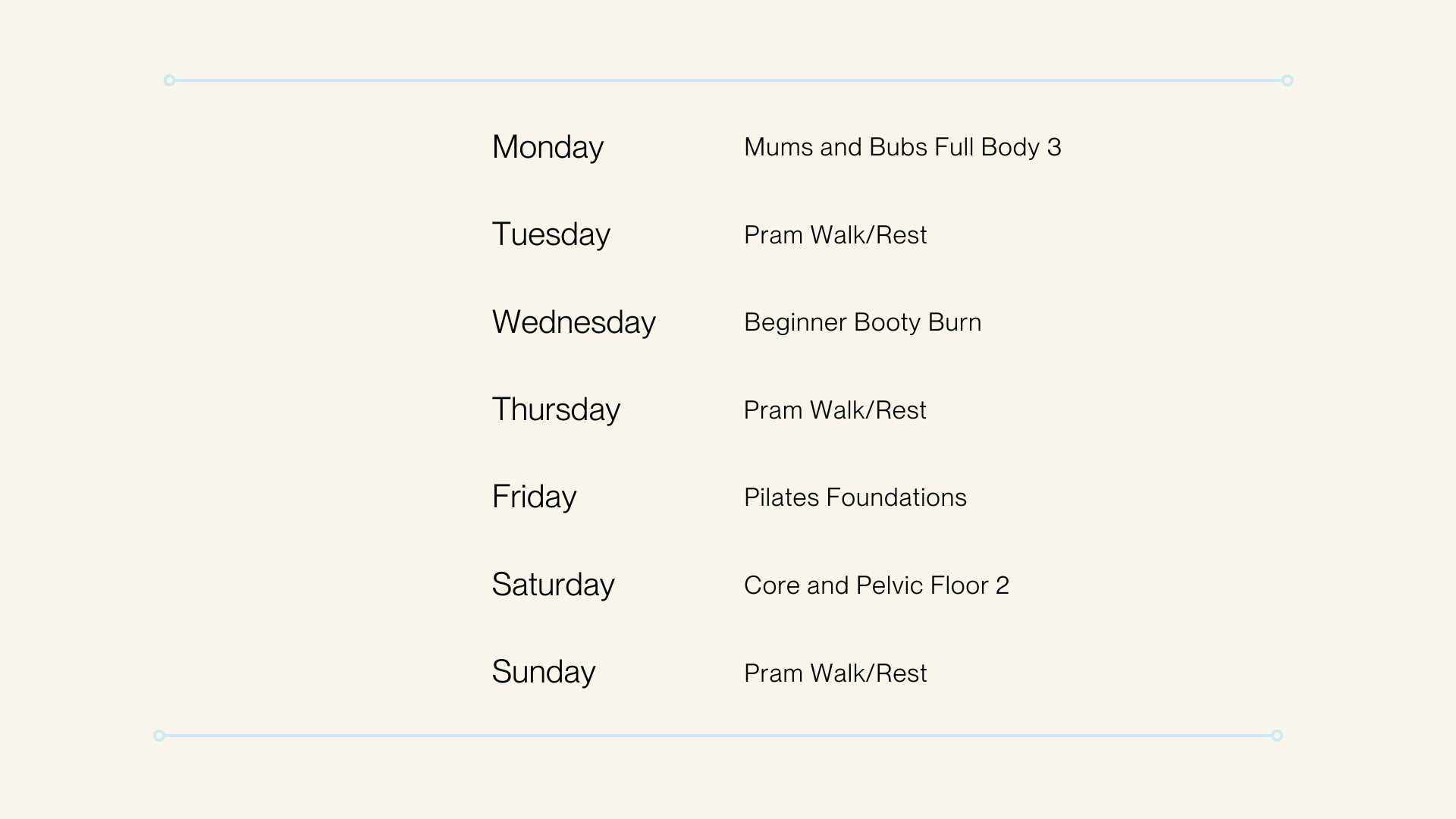 Week 3 Plan