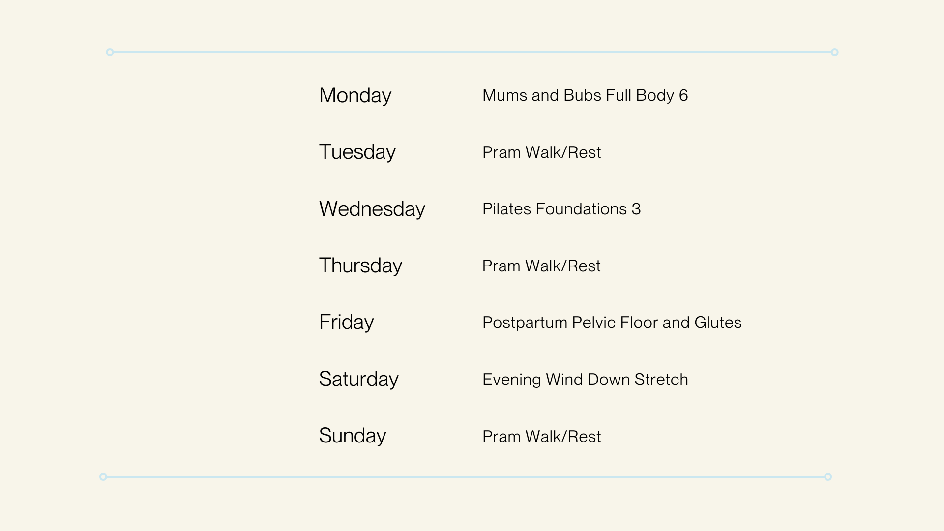 Week 6 Plan