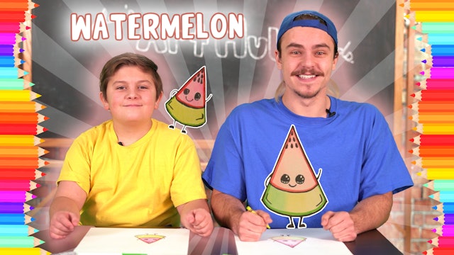 Learn to Draw a Watermelon | Bailey's Art Hub for Kids