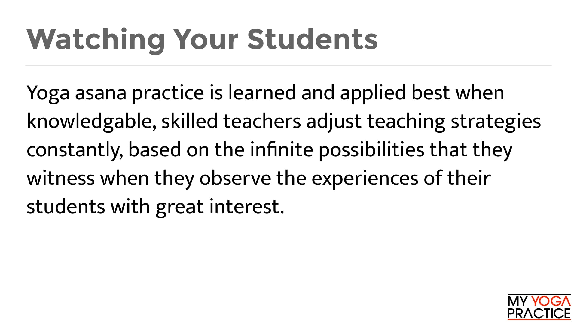 3.1- Watch Your Students