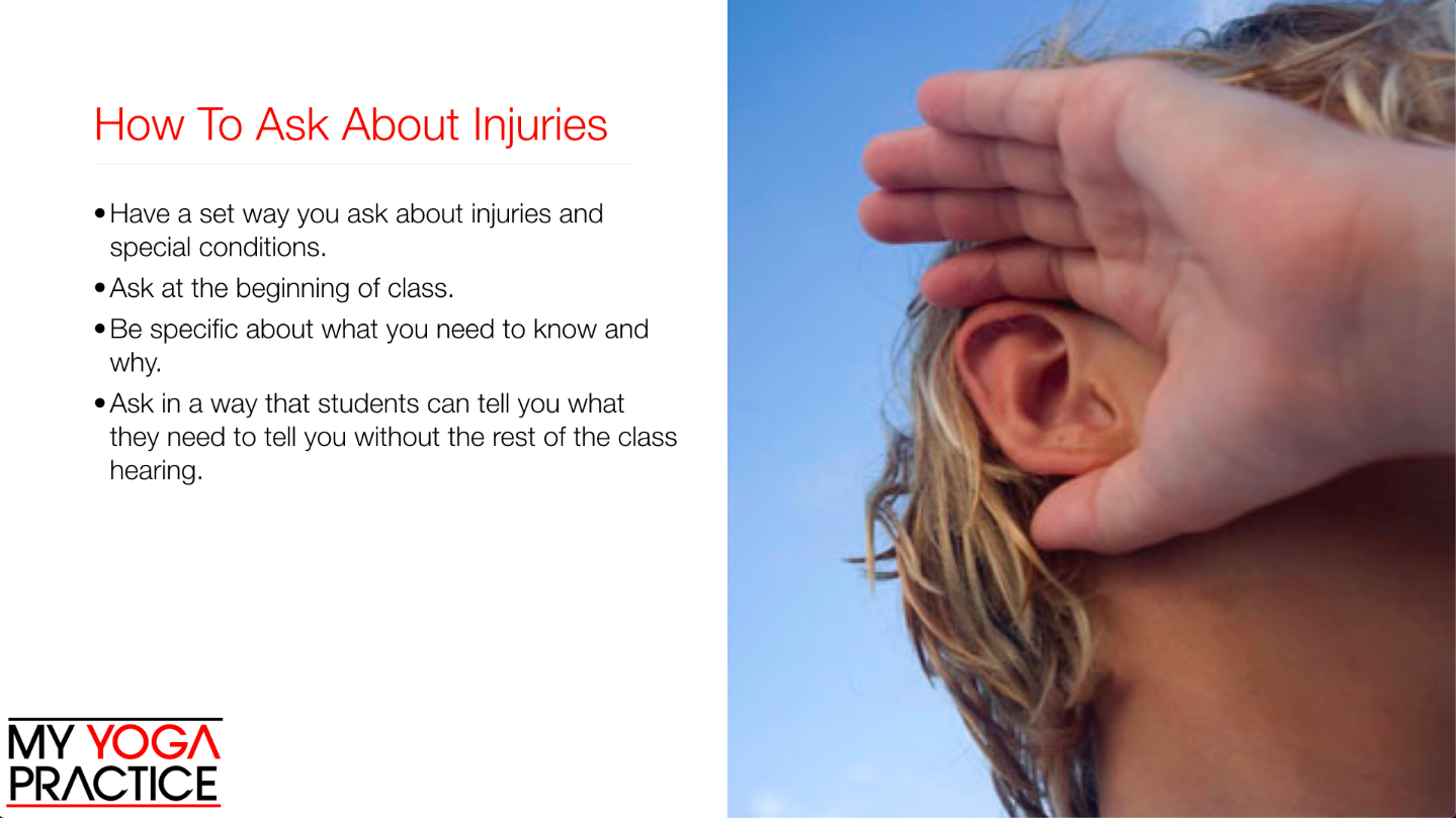 15.5- Talking to Students About Injury and Special Conditions