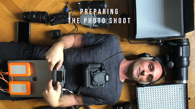 Preparing the photo shoot
