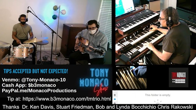 Tony Monaco Trio Live 03/05/21 Reference Track