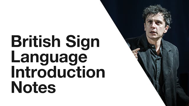 London Tide: British Sign Language Introduction Notes