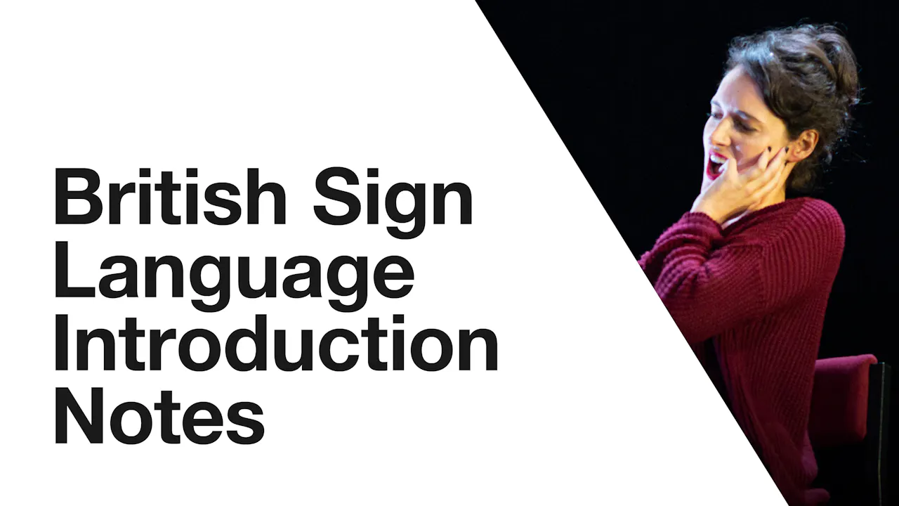 Fleabag: British Sign Language Introduction Notes - National Theatre at ...