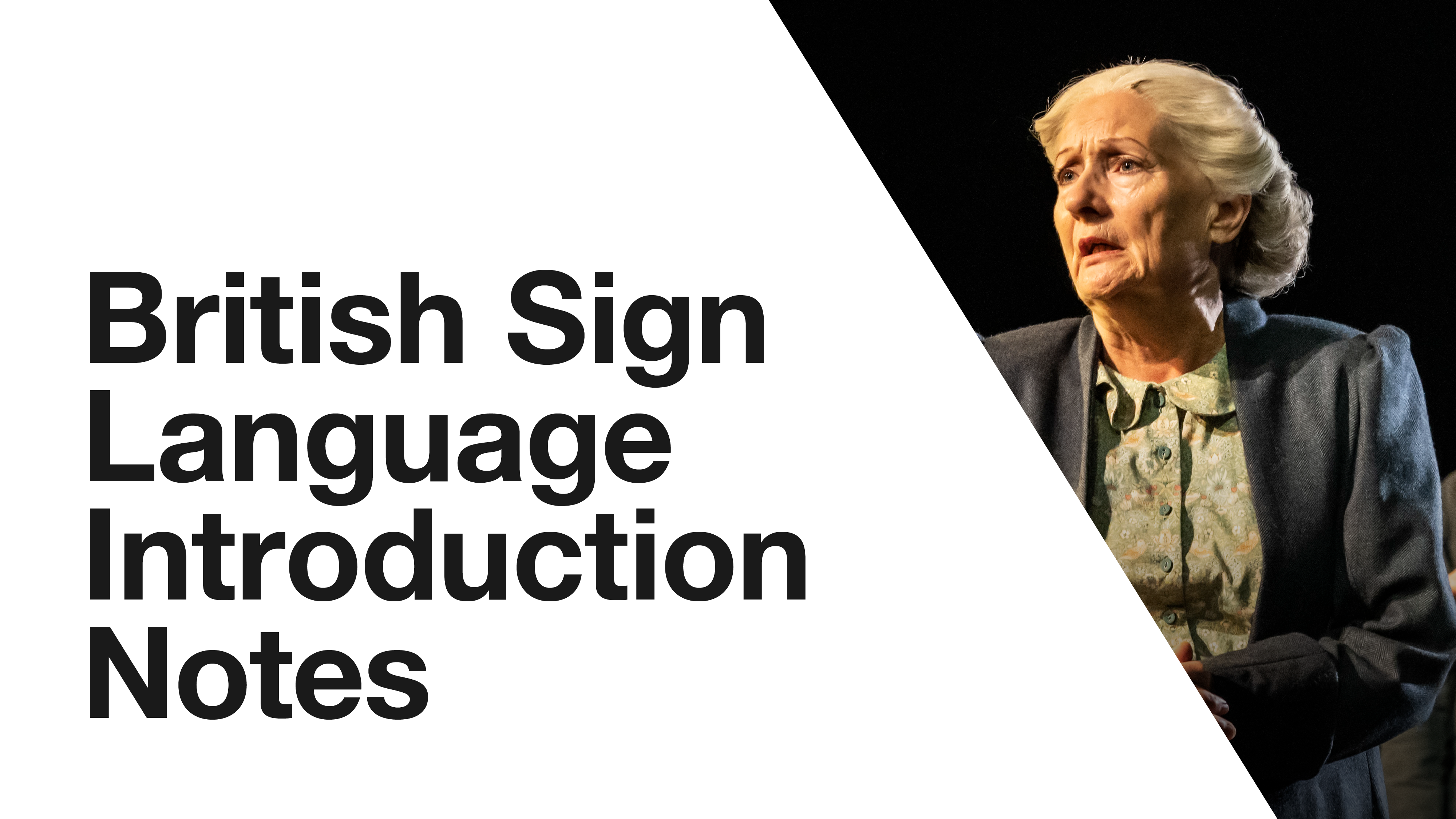 The Crucible: British Sign Language Introduction Notes