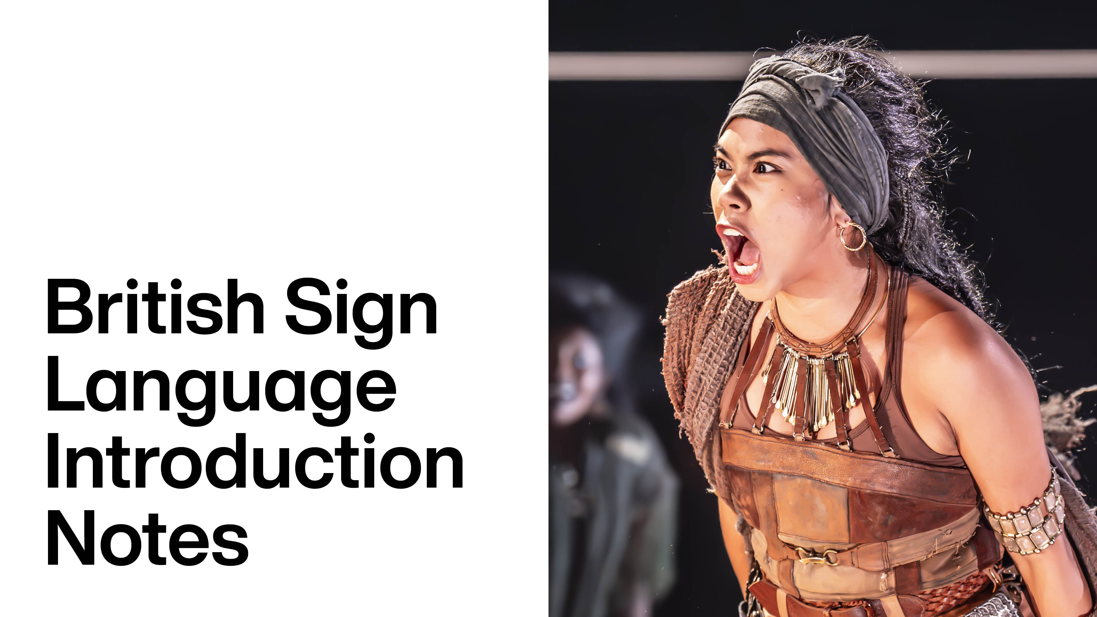 Bacchae: British Sign Language Introduction Notes